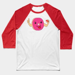 Cute Smiley Kawaii Donut Baseball T-Shirt